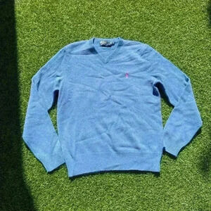 VTG 90’s Ralph Lauren Blue Wool Sweater